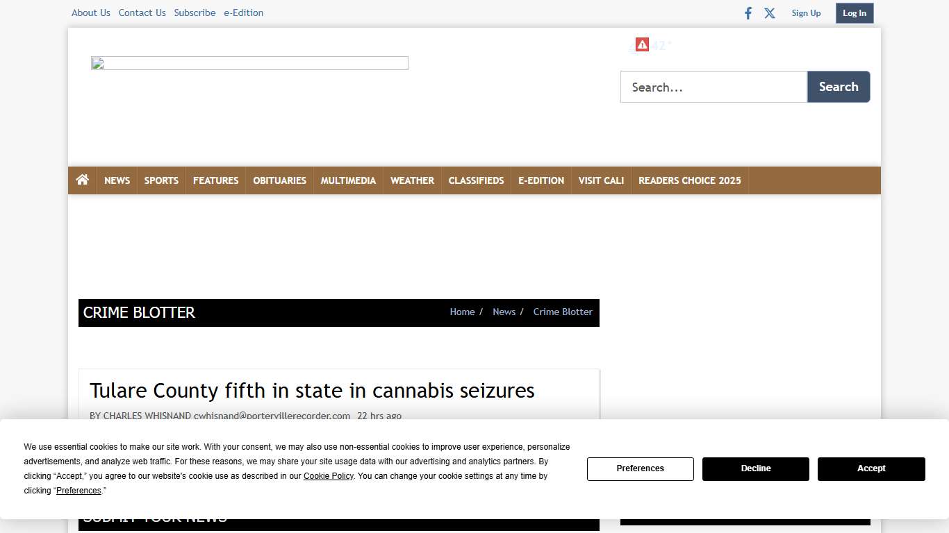 Crime Blotter recorderonline.com